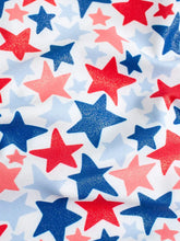 Load image into Gallery viewer, Baby Girls Shimmer Star-Spangled Long Sleeve One Piece Rash Guard
