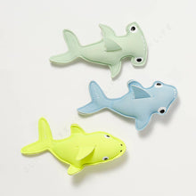 Load image into Gallery viewer, Salty the Shark Dive Buddies Aqua Neon Yellow Set of 3
