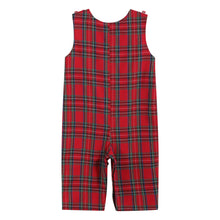 Load image into Gallery viewer, Red and Green Christmas Plaid Smocked Overalls
