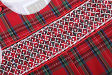 Load image into Gallery viewer, Red and Green Christmas Plaid Smocked Overalls
