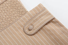Load image into Gallery viewer, Light Brown Pinstripe Smocked Jon Jons
