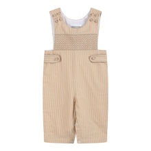 Load image into Gallery viewer, Light Brown Pinstripe Smocked Jon Jons
