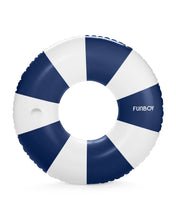 Load image into Gallery viewer, Navy Vintage Stripe Tube Float
