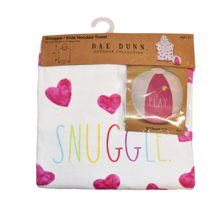 Rae Dunn Kids Poncho Towel with Beach Ball