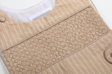 Load image into Gallery viewer, Light Brown Pinstripe Smocked Jon Jons
